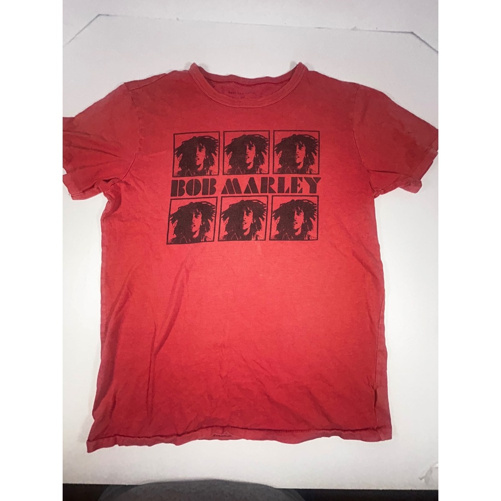 American‎ Eagle x Bob Marley Graphic T Shirt Red Reggae Music